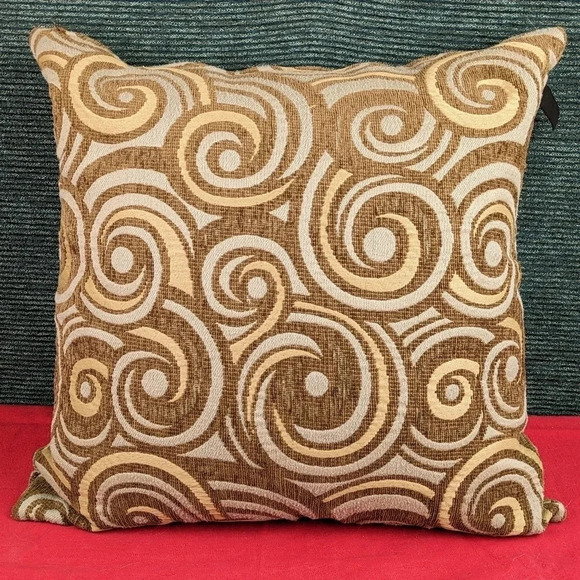 1 Accent Throw Pillow 17" x 17" Swirl Pattern - Picture 2 of 6
